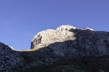 view of rocky mountains in the basque country