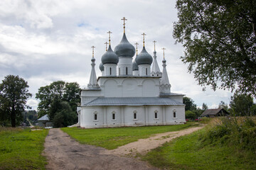 The Holy Cross Cathedral in historical center of the old Russian town Tutayev