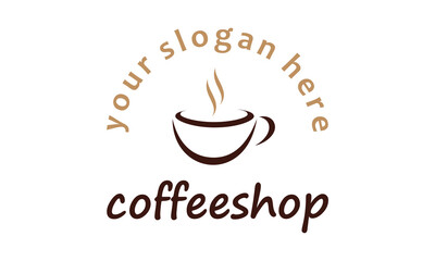 Coffee emblem logo design vector