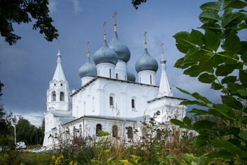 The Holy Cross Cathedral in historical center of the old Russian town Tutayev
