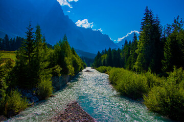 Boite river in Cortina d'Ampezzo