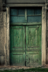 old wooden door