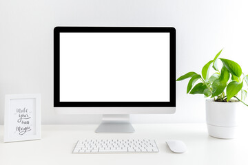 White modern desktop