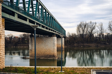 Bridge over the river in the morning.