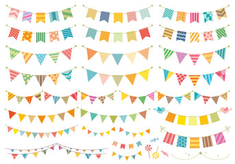 カラフルなガーランド 旗のセット © ひび