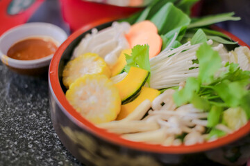 Healthy vegetable set fir suki