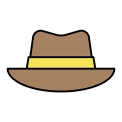 Sun hat icon, Summer vacation related vector
