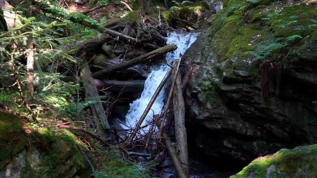 Hochfall Wasserfall bei Bodenmais im Bayerischen Wald Deutschlnad