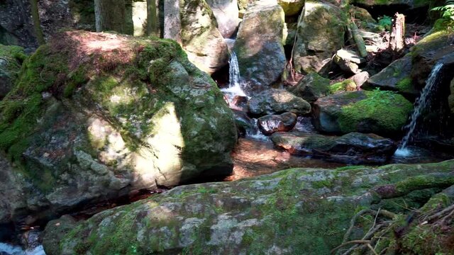 Hochfall Wasserfall bei Bodenmais im Bayerischen Wald Deutschlnad