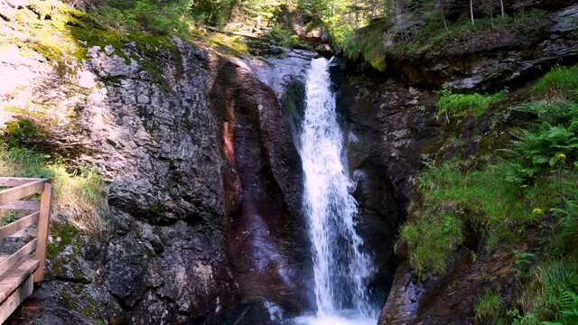 Hochfall Wasserfall bei Bodenmais im Bayerischen Wald Deutschlnad