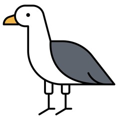 Seagull icon, Summer vacation related vector