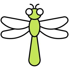 Dragonfly icon, Summer vacation related vector