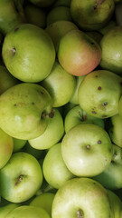 green fresh apples