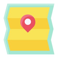 Map and pin icon, Summer vacation related vector