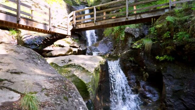 Hochfall Wasserfall bei Bodenmais im Bayerischen Wald Deutschlnad