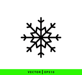 Snowflake icon vector logo design template