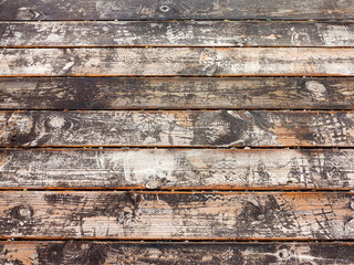 Authentic background of wooden surface as background. Slides from the sole of the shoe.