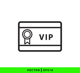 VIP icon vector logo template flat style