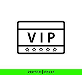 VIP icon vector logo template flat style
