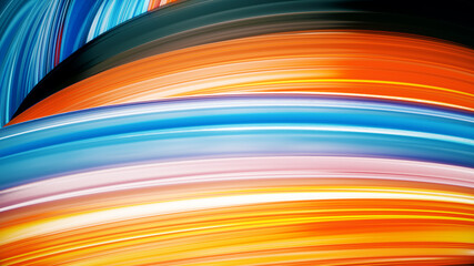 Naklejka premium Abstract colorful twisted lines background. Modern poster design 3D illustration
