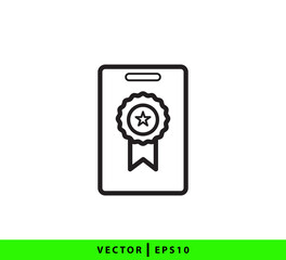 Medal icon vector logo design template