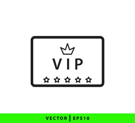 VIP icon vector logo template flat style