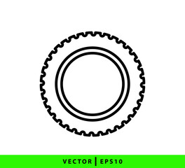 Tire icon vector logo design template flat style