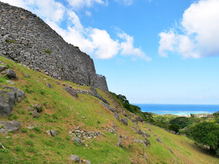 Nakijin Gusuku castle ruins World Heritage Okinawa, Japan.