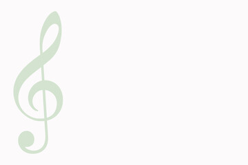 Treble Clef music background in green
