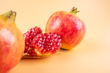 Fresh and delicious pomegranate pulp