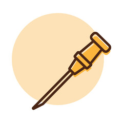 Catheter vector icon. Medical sign