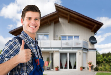Fototapeta premium Construction Worker Tradesman