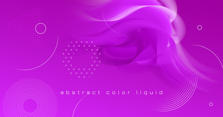 Fototapeta na wymiar 3d Movement. Fluid Shapes. Pink Abstract 