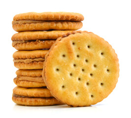 Stack of peanut butter crackers