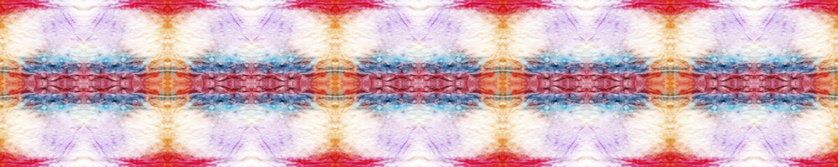 Watercolor Repeat Print.  Multicolor Natural Ethnic Illustration. Pastel Violet, Blue and White Textile Print. Tribal Backdrop.  Watercolor Tie Dyed Repeat Print. 