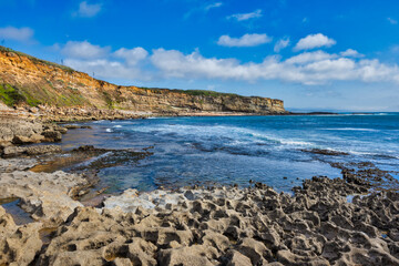 Obraz premium Coxos bay in Ericeira Portugal
