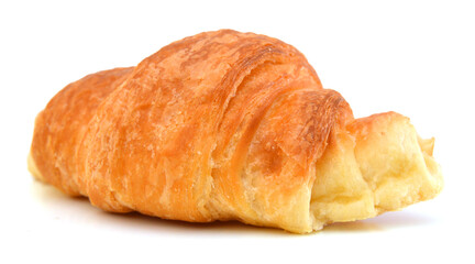 Fototapeta premium Fresh and tasty croissant over white background