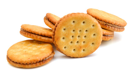 Stack of peanut butter crackers