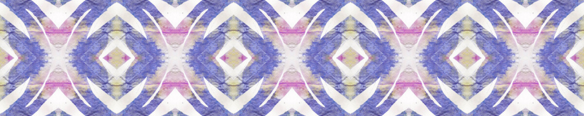 Indian Native American Pattern. Abstract Ethnic Motif. Seamless Tie Dye Rapport. Ethnic Islamic Design. Pastel Blue and Rose Seamless Texture. Indian Traditional Americal Pattern.