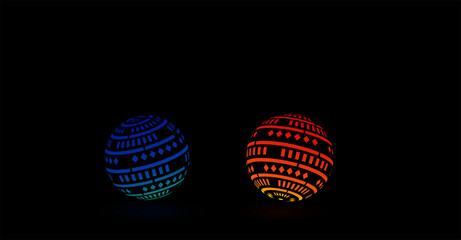 colorful 3d geometric circle background