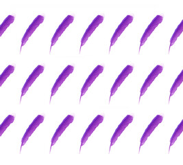 Purple feathers isolated on white background