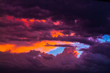 Majestic clouds in the sunset.