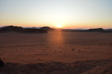 Fototapeta premium Wadi Rum Sonnenuntergang
