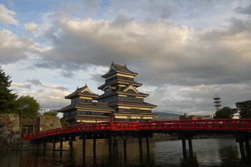 Matsumoto Castle (Matsumoto-jo), a Japanese premier historic castles in easthern Honshu,...
