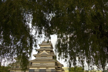 Matsumoto Castle (Matsumoto-jo), a Japanese premier historic castles in easthern Honshu,...