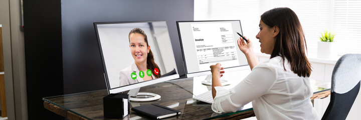 Video Conferencing Webinar Meeting. Watching Online