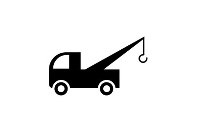 Tow Truck Icon  Template flat Design