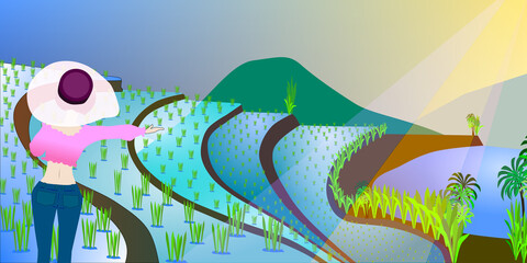 The beautiful Rice Terraces. The Tourism industry has developed a number of activities for visitors which may include traditional sightseeing of the terraces and visits the local people around.