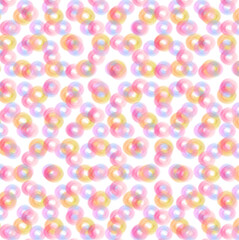 Colorful Round Hollow Circles Pattern Background