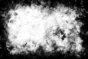 An abstract black and white grunge background image.